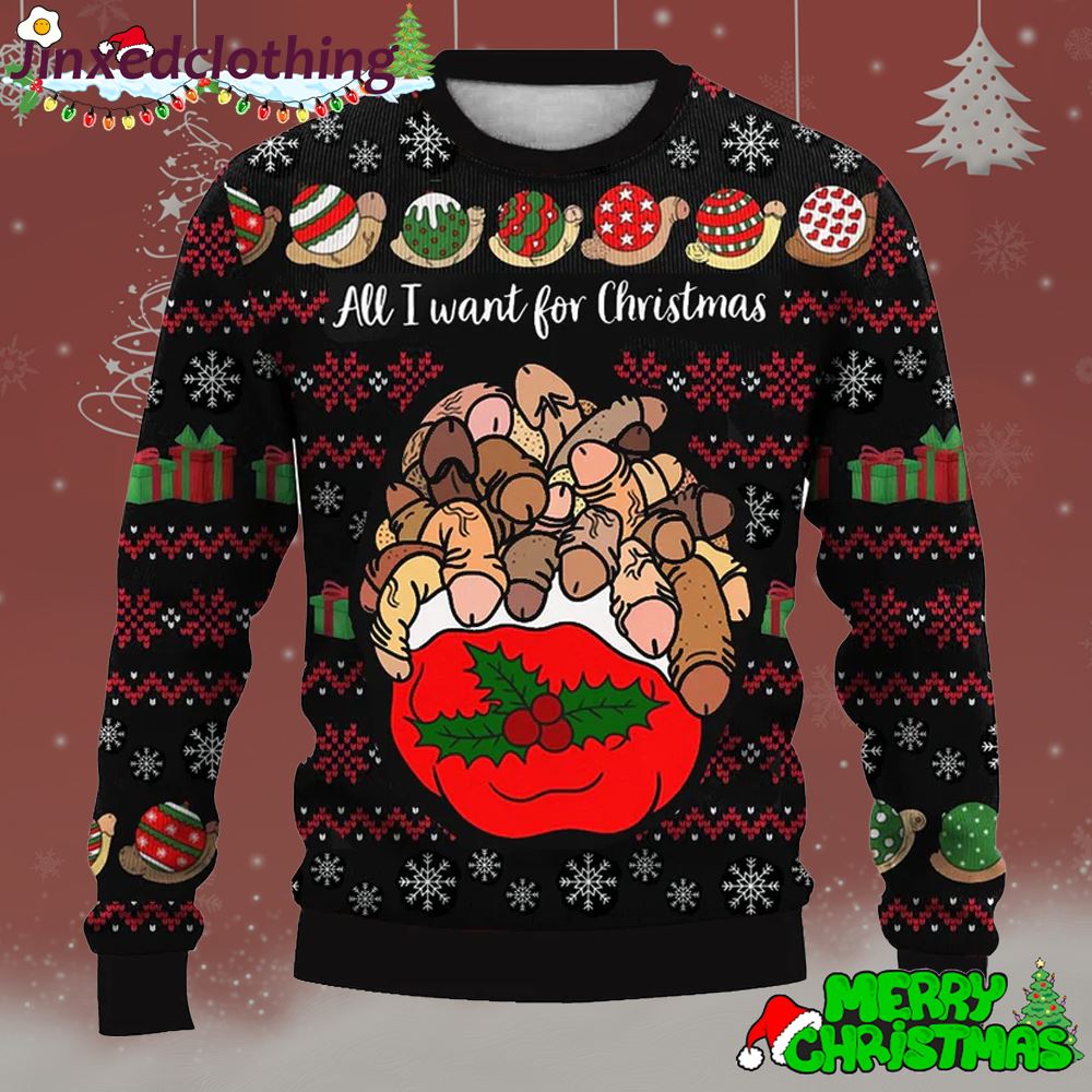 Christmas Cocks Gift Printed Casual Crew Neck Sweatshirt Christmas 